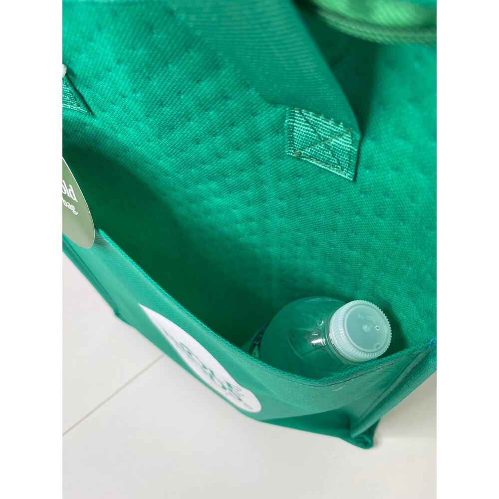 Set of 2! Whole Foods Hot Cold Insulated Cooler Tote Bags, Green Gray White Logo - Picture 5 of 14